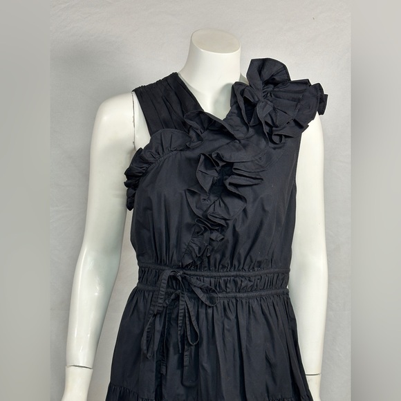 Ulla Johnson Size 10 Elegant Black Ruffle Dress - Picture 6 of 13
